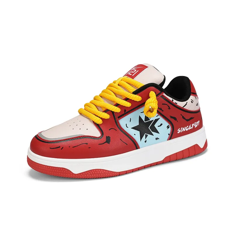 DOUBLE STAR 88 Slip Resistant Cushioning Abrasion Resistant Lightweight Breathable Low Top Skateboard Shoes Unisex-1