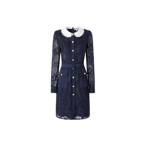 JZ. ANNAKRO Long-Sleeved Dresses Women's Dark Blue