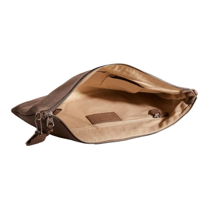 COACH Bleecker Pebble Leather Tote Bag, Shopping Bag, Shoulder Bag Large Size Women's Tan-1