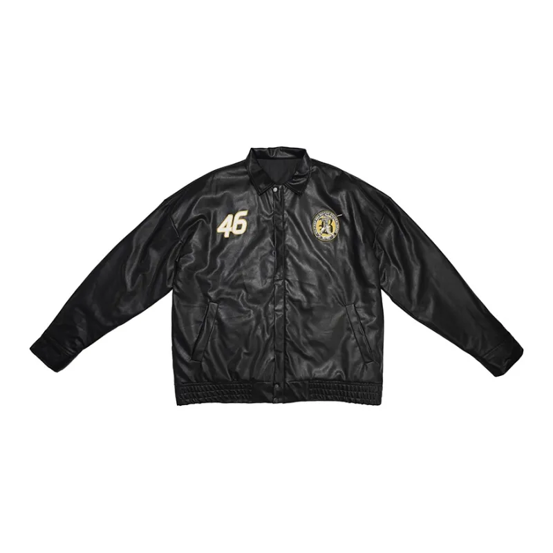 Holycrap Leather Jacket Men's Black-1