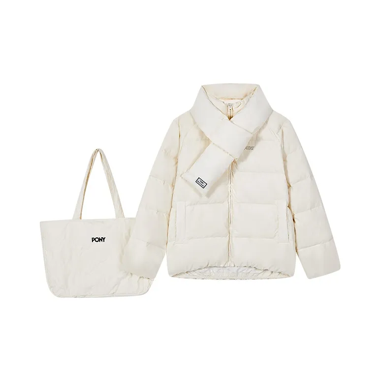 Pony Down Jackets Unisex Ecru-3