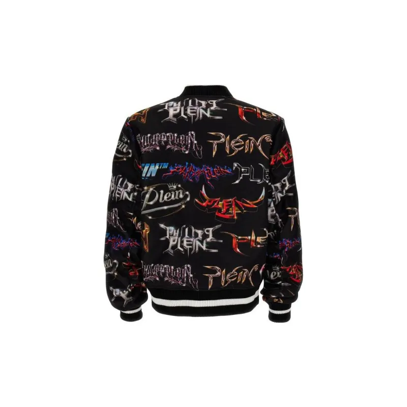 PHILIPP PLEIN Lettering Reversible Bomber Jacket-1