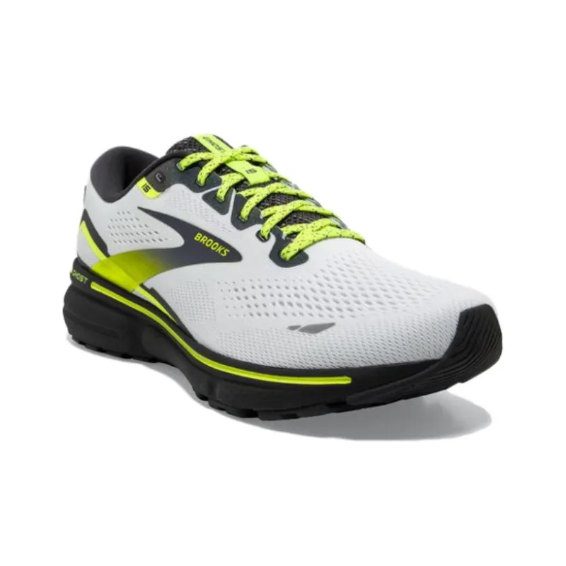 Brooks Ghost 15 Running Shoes Men Low Top Gray Yellow-2