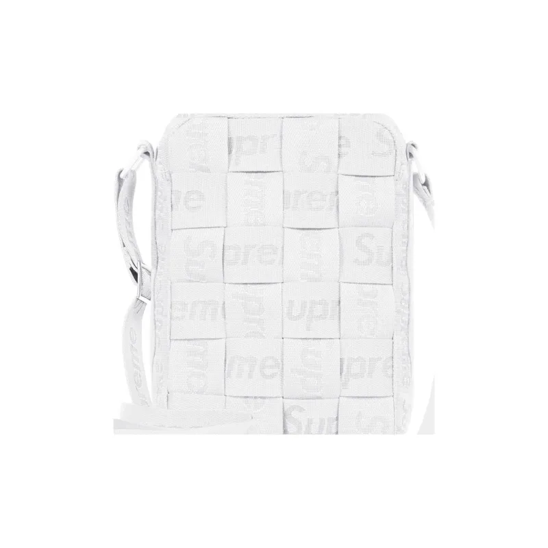 Supreme Jacquard Crossbody Bag, Shoulder Bag Unisex White-3