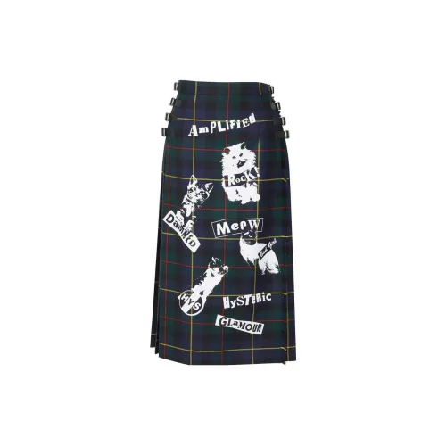 HYSTERIC GLAMOUR Casual Long Skirts Women's Green Check