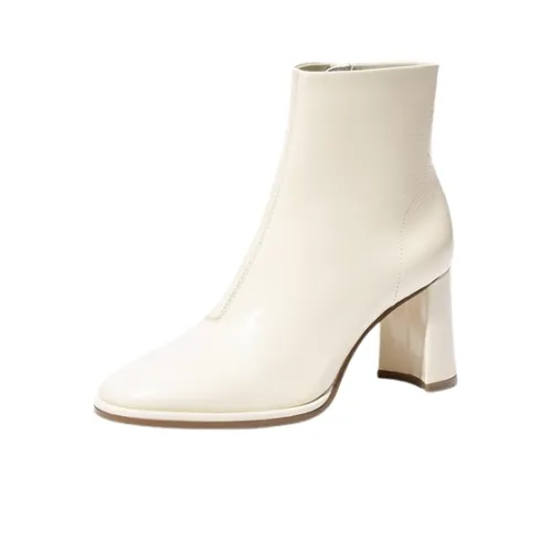 ZSAZSAZSU Ankle Boots Women's Off White