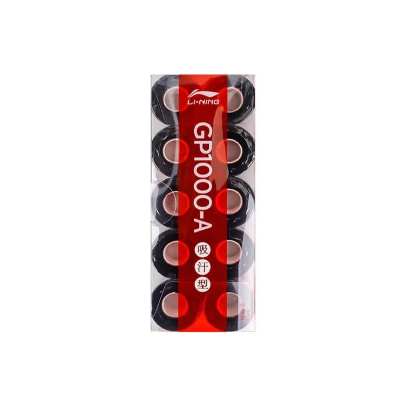 LiNing Badminton Grip Tape Black Polyurethane Thin GP1000 A-0