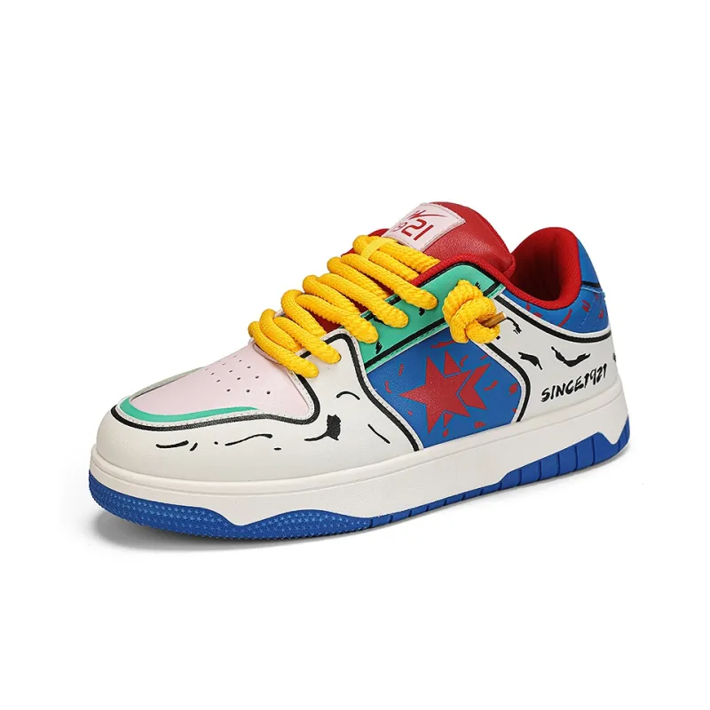 DOUBLE STAR 88 Slip Resistant Cushioning Abrasion Resistant Lightweight Breathable Low Top Skateboard Shoes Unisex-13