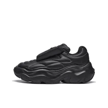 LiNing Puff Platform Anti Slip Wear Resistant Low Top Casual Shoes Women's Black