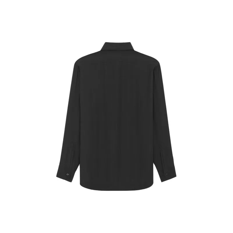 SAINT LAURENT Cassandre Striped Shirt-1