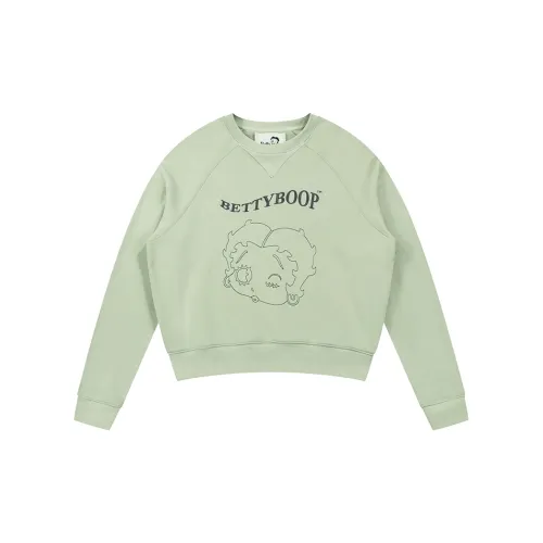 BETTY BOOP Sweatshirts Women's Pea Green