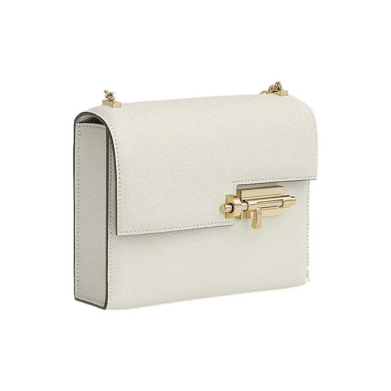 HERMES Verrou Mysore Goat Skin Verrou Bag, Shoulder Bag, Crossbody Bag Mini Women's 0TMushroom White-1