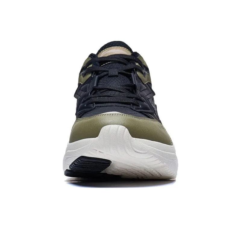 LiNing Defender Anti Slip Wear Resistant Mid Top Casual Shoes Men's Black Green-4