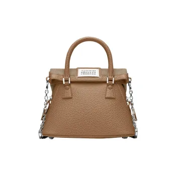 Maison Margiela 5AC Grain Calfskin Shoulder Bag, Crossbody Bag, Handbag Extra Mini Women's Camel