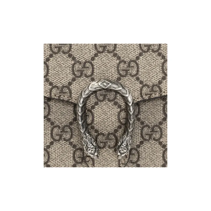 GUCCI Dionysus Canvas With Leather Canvas Bag Clutch Regular Women's Ebony-3
