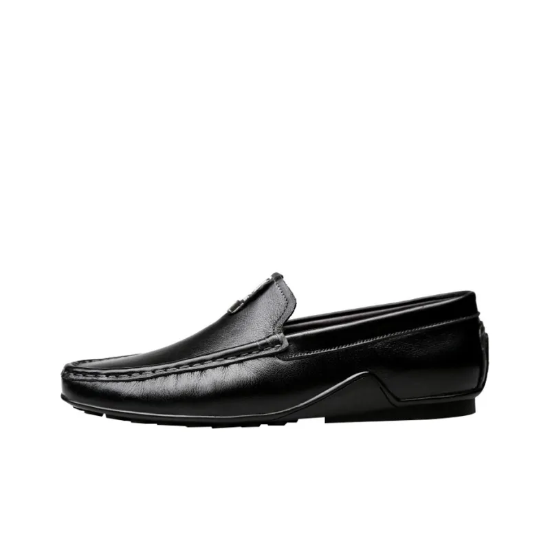 CKVUSAMG Gommino Loafers Unisex Black/White-0