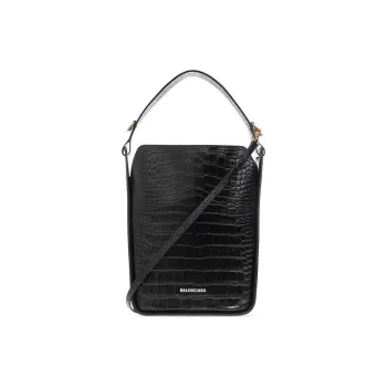 Balenciaga Leather ABS Shoulder Bag Regular Unisex Black