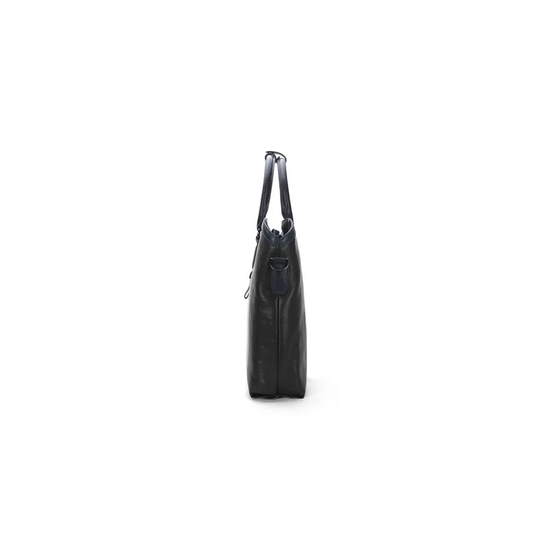 ELLE HOMME Top Grain Cow Leather Document Bag, Shoulder Bag, Crossbody Bag, Handbag Regular Men's Solid Color-2