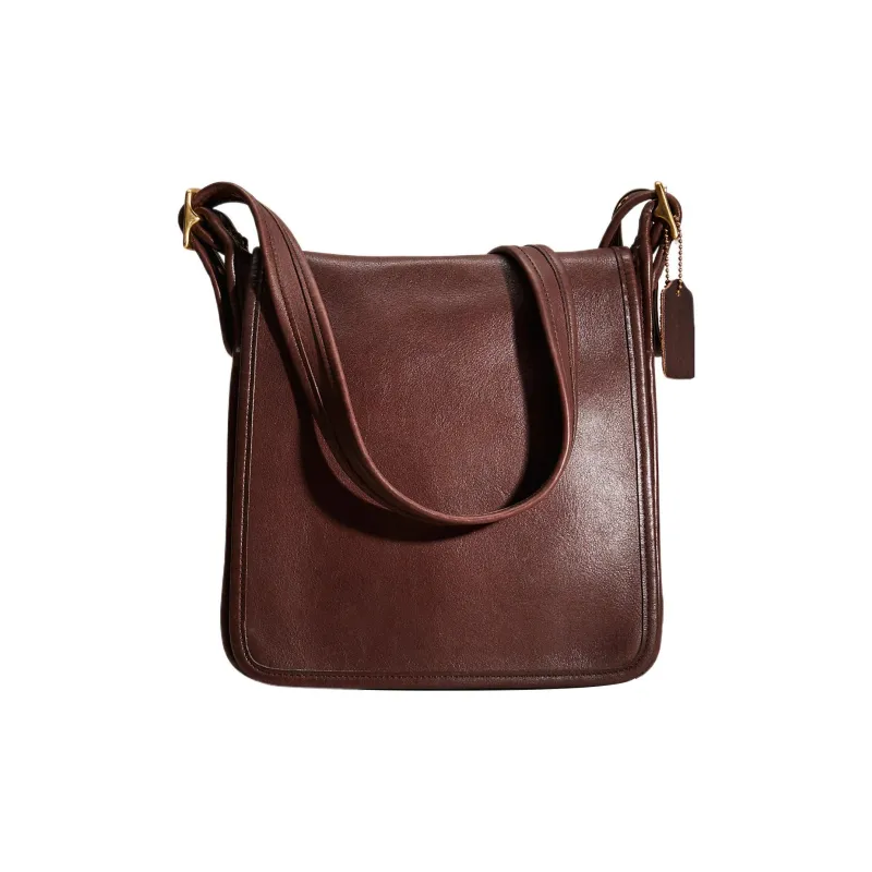 COACH Legacy Glove Tanned Leather, Leather Shoulder Bag, Crossbody Bag Unisex Mahogany Brown-0
