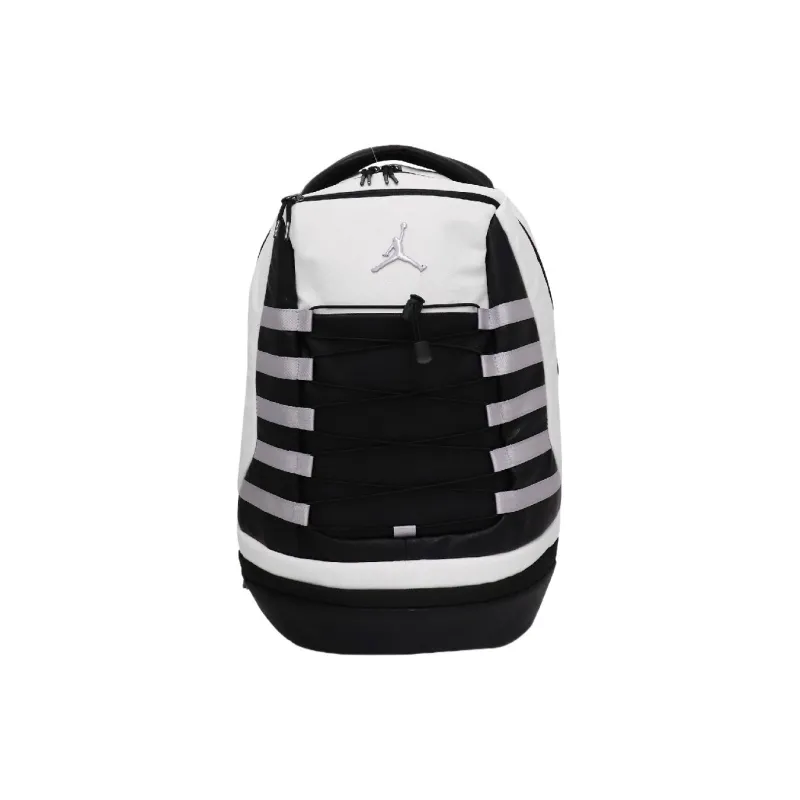 Jordan Polyester Laptop Backpack Large Size Unisex Black White-0