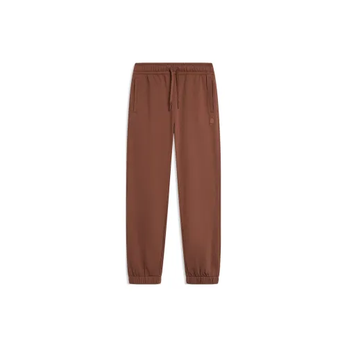 LINING Sports Life Collection Knitted Sweatpants Men Milk Coffee Brown