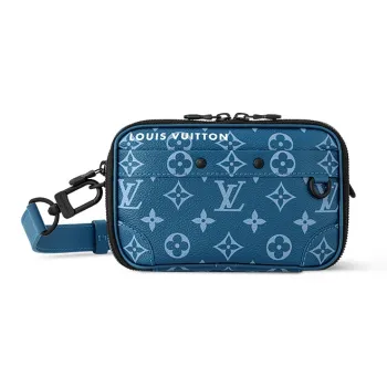 LOUIS VUITTON Alpha Monogram Canvas Canvas Bag Shoulder Bag Crossbody Bag Regular Men's Atlantic Blue