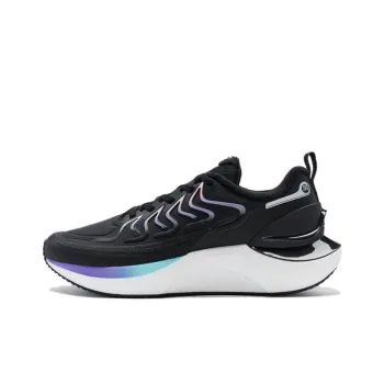 XTEP Wind And Fire 27 Generations Cushioning Wear Resistant Low Top Running Shoes Women's Black Wisteria Purple