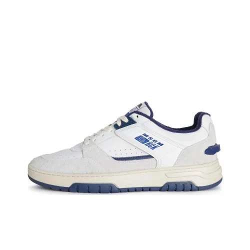 MSGM Skateboard Shoes Men Low-Top White/Blue