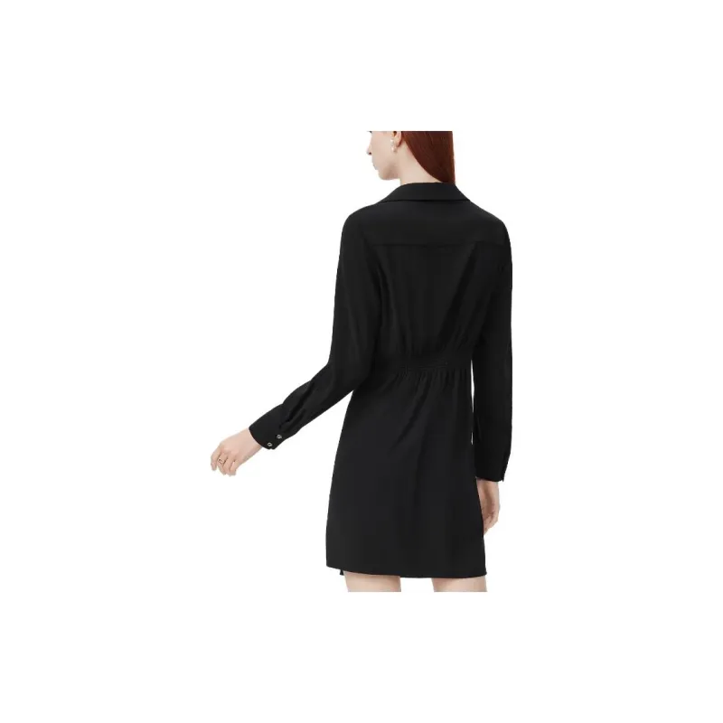 FINITY Long Sleeved Dresses Women's Black-1