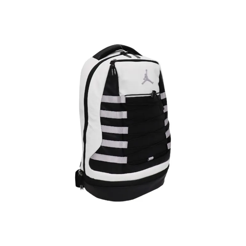 Jordan Polyester Laptop Backpack Large Size Unisex Black White-2