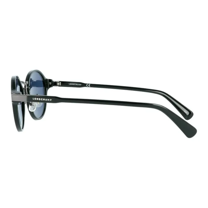 LONGCHAMP Cellular Plastic Oval Sunglasses Unisex Black-3