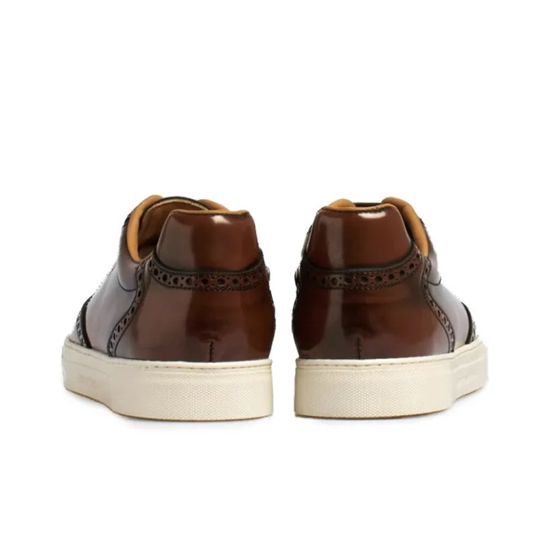 EMPORIO ARMANI Skateboard Shoes Men Low Top Brown-3