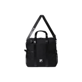 FILA Nylon With Polyurethane Racket Bag, Shoulder Bag, Crossbody Bag, Handbag Regular Unisex Black