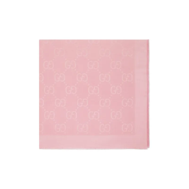 GUCCI Gg Jacquard Frayed Edge Shawl-1