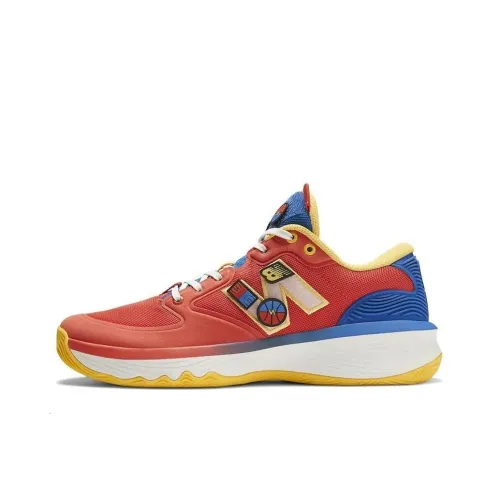 New Balance Hesi Vintage Basketball Shoes Unisex Low-Top Red/Blue/Yellow