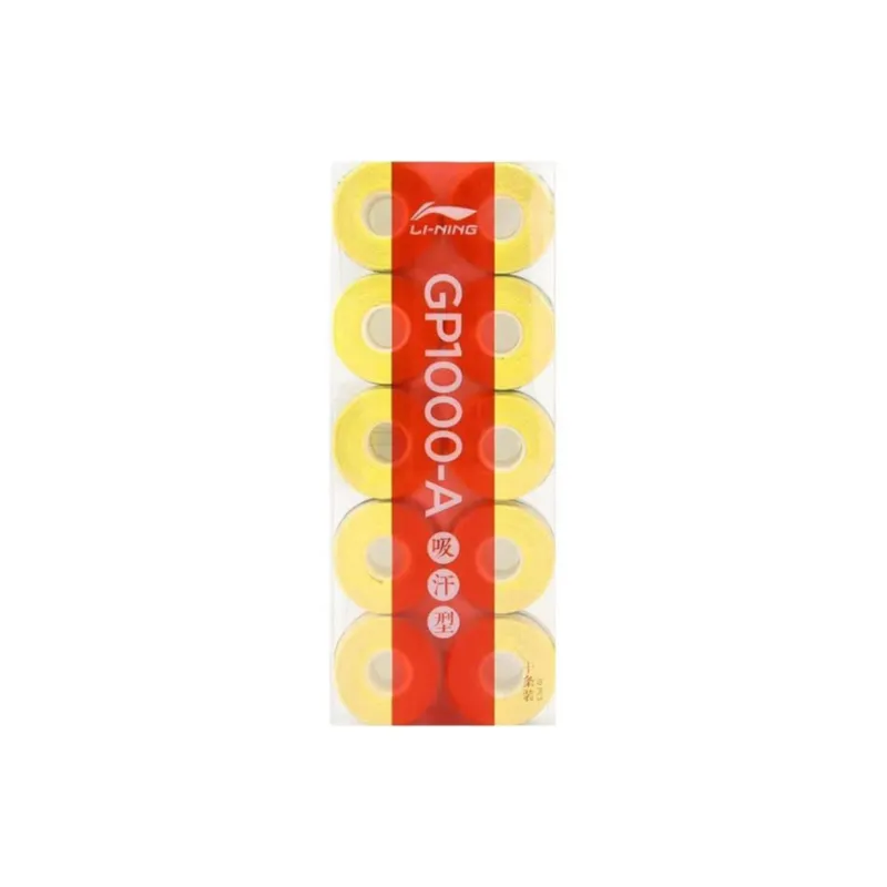 LiNing Badminton Grip Tape Yellow Polyurethane Thin GP1000 A-0