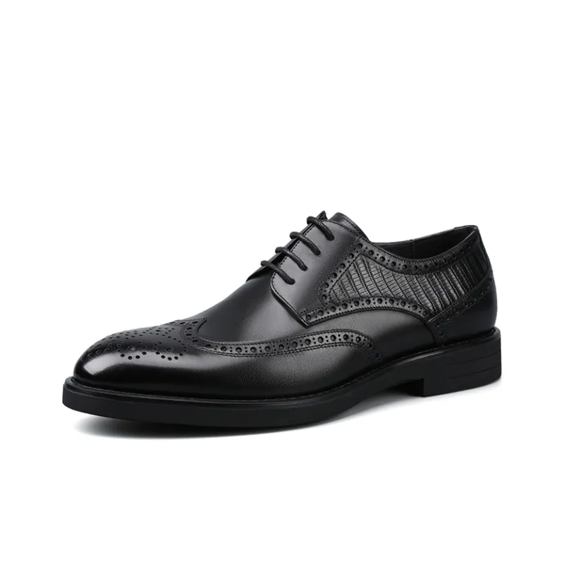 WEISHIBANGWEI Dress Shoes Men's Black-2