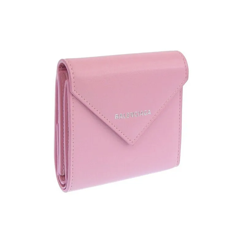 Balenciaga Leather Wallet Women's Dark Pink-1