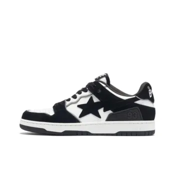 A BATHING APE SK8 Wear Resistant Low Top Skateboard Shoes Men's Black