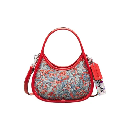 Coachtopia Ergo Leather Handbags Shoulder Bag Crossbody Bag Small Size Women's Miami Red Multicolor