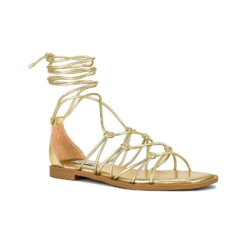 STEVE MADDEN Roman Sandals Women's Gold-2