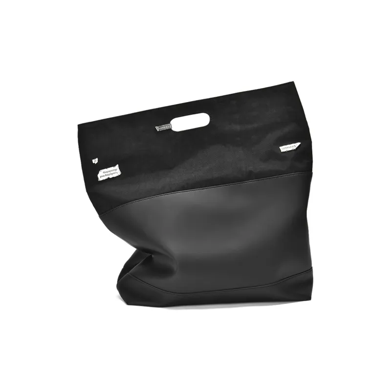 EPIPHQNY PU Messenger Bag Shoulder Bag Crossbody Bag Regular Unisex Black-4