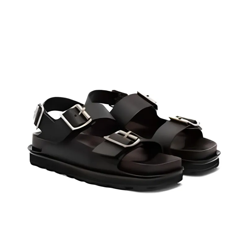 JIL SANDER Buckle-fastening Leather Sandals-2