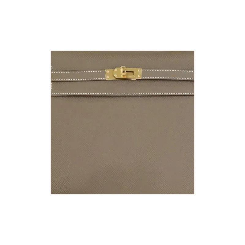 HERMES Kelly Epsom Leather Kelly Bag Handbags Regular Women's 18 Elephant Gray-5