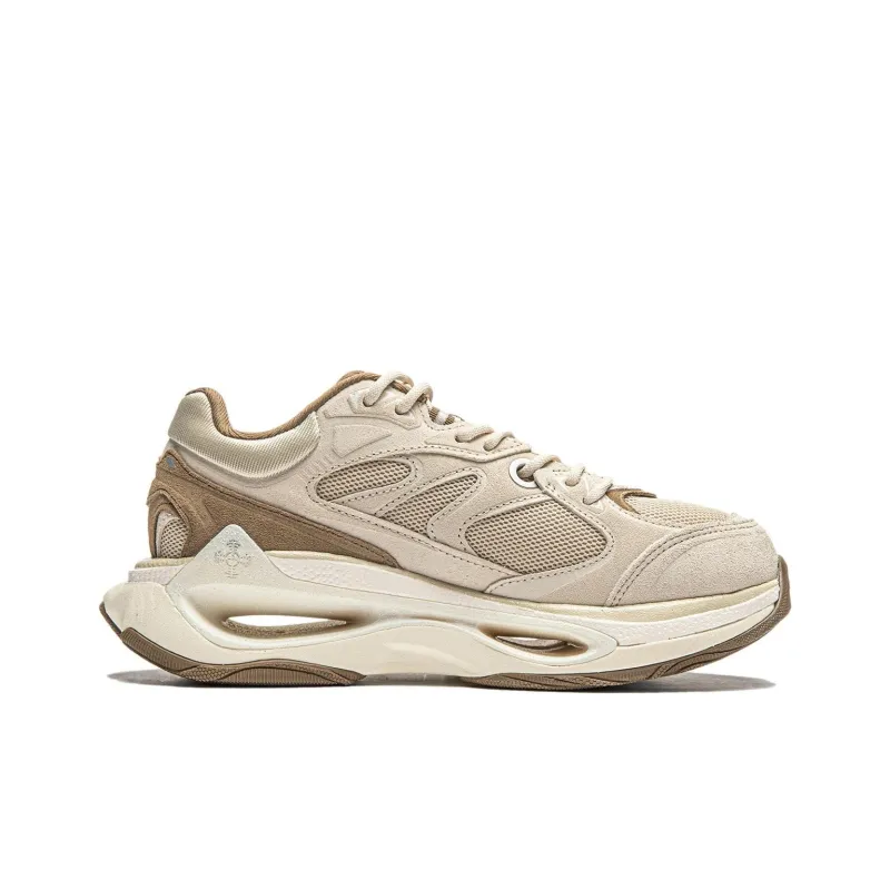 LiNing Beyond Infinity Anti-Slip Wear-Resistant Low-Top Casual Shoes Women's Light Brown-1