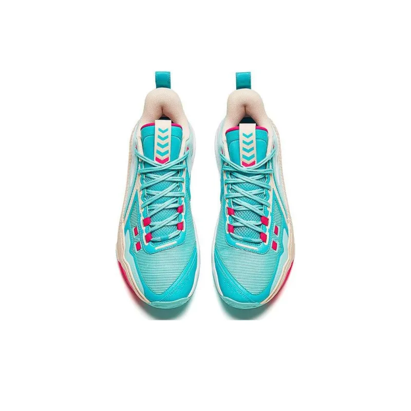 Anta Quick Battle 5 Cushioning Wear-Resistant Mid-Top Basketball Shoes Men's Blue-2