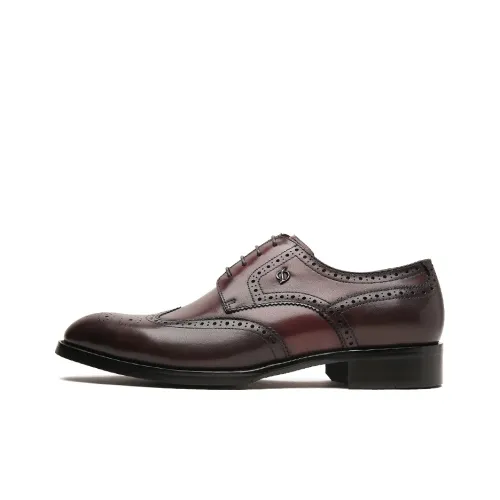 S.T.Dupont Dress Shoes Men Low-Top Brick Red