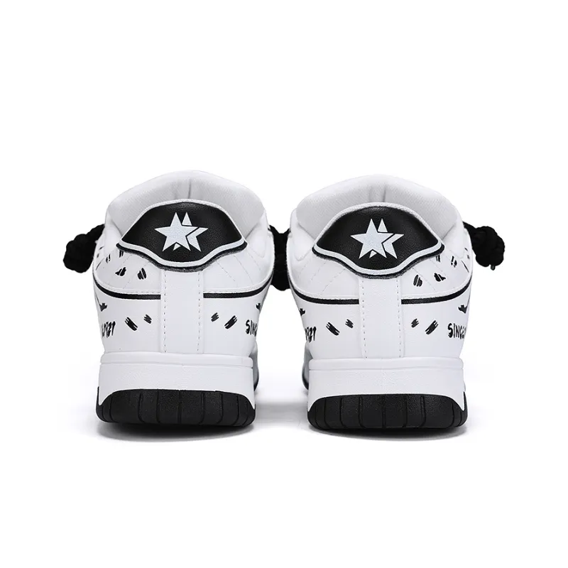 DOUBLE STAR 88 Slip Resistant Cushioning Abrasion Resistant Lightweight Breathable Low Top Skateboard Shoes Unisex-22