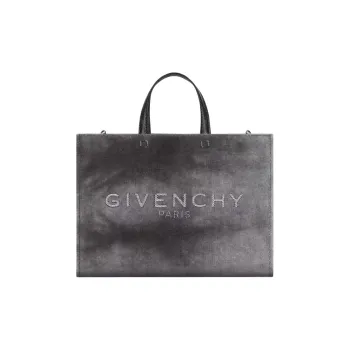 GIVENCHY G-Tote Washed Cotton Canvas Canvas Bag Tote Bag Shopping Bag Handbag Medium Size Women's Dark Gray