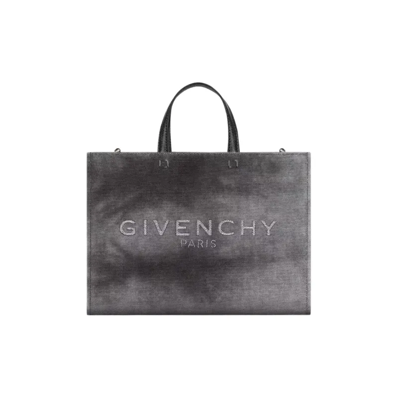 GIVENCHY G-Tote Washed Cotton Canvas Canvas Bag Tote Bag Shopping Bag Handbag Medium Size Women's Dark Gray-0